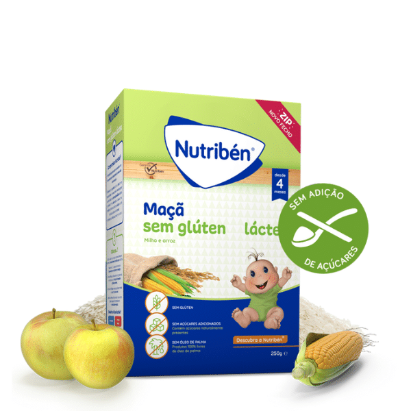 Nutriben Papa Maçã Láctea 250g - farmácia rodrigues rocha