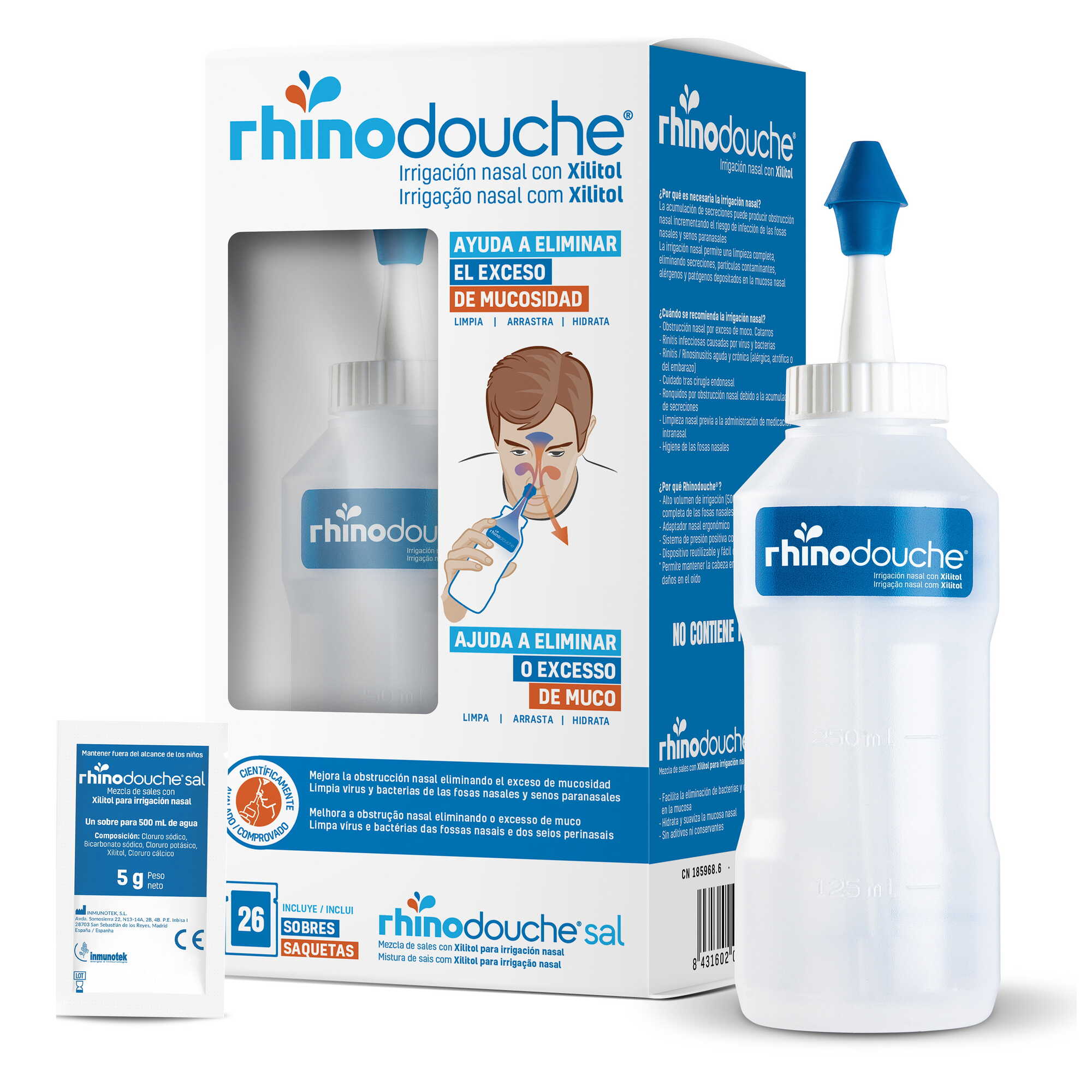 RhinoDouche Adulto Sistema de Irrigação Nasal