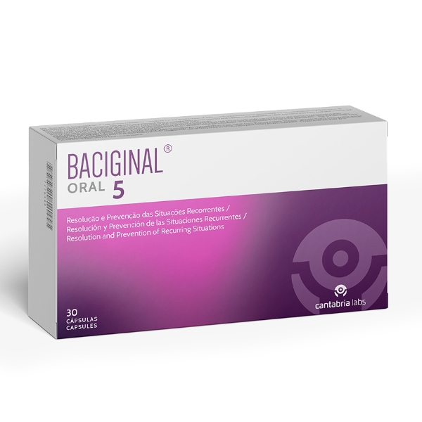 baciginal oral 5 - 30 capsulas - Farmacia Rodrigues Rocha