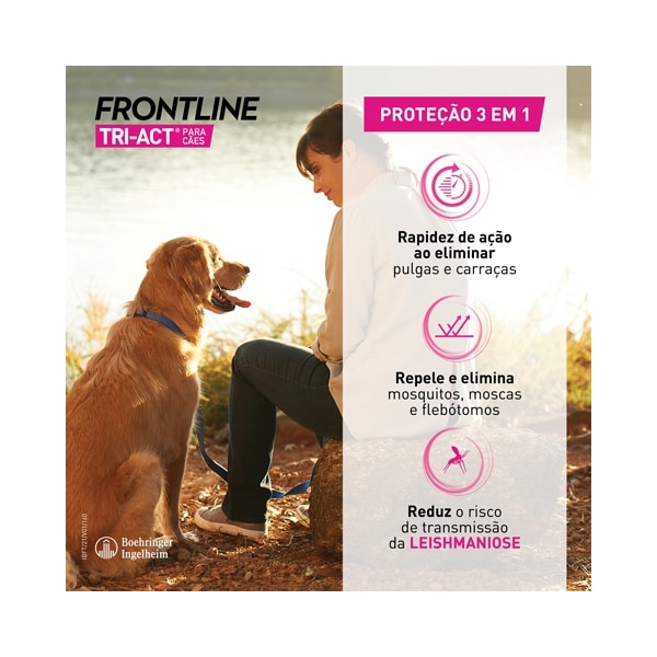 Frontline Tri-Act Cão 2 a 5 kg 3 Pipetas
