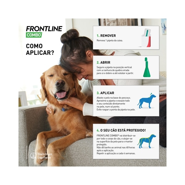 Frontline Combo Cão 2 a 10 Kg 3 Pipetas