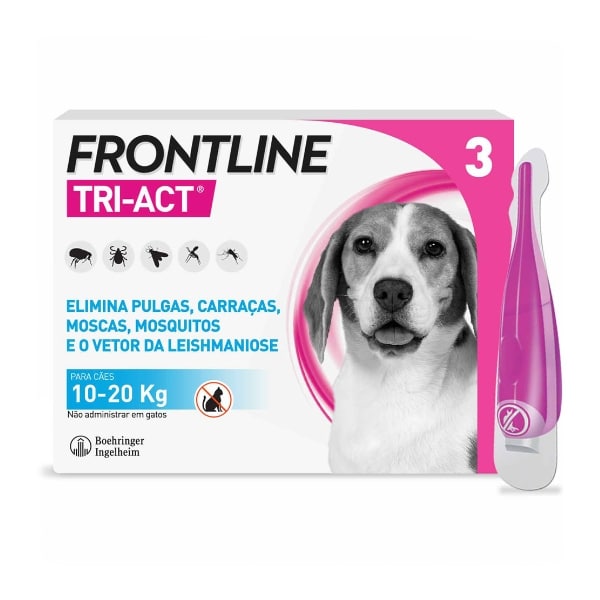 Frontline Tri-Act Cão 10 a 20 kg 3 Pipetas