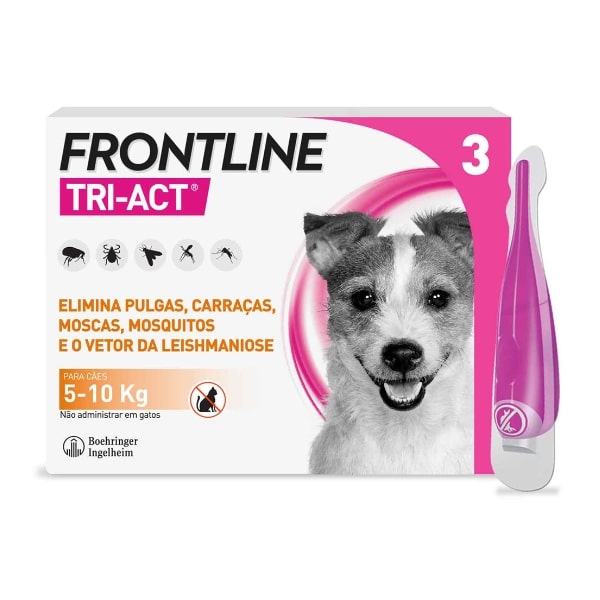 Frontline Tri-Act Cão 5 a 10 kg 3 Pipetas