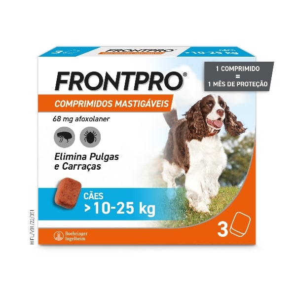 FrontPro Cão 10 a 25 kg 3 Comprimidos Mastigáveis
