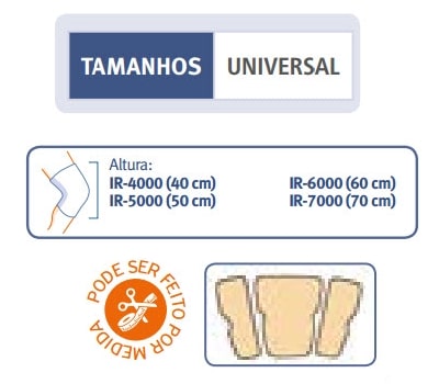 Orliman Ortótese Imobilizadora do Joelho a 0º - Altura 40 cm