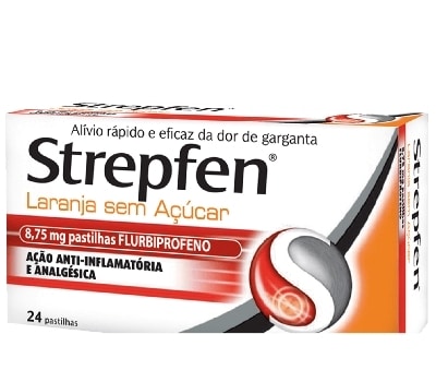 Strepfen Laranja Sem Açúcar - 24 Pastilhas