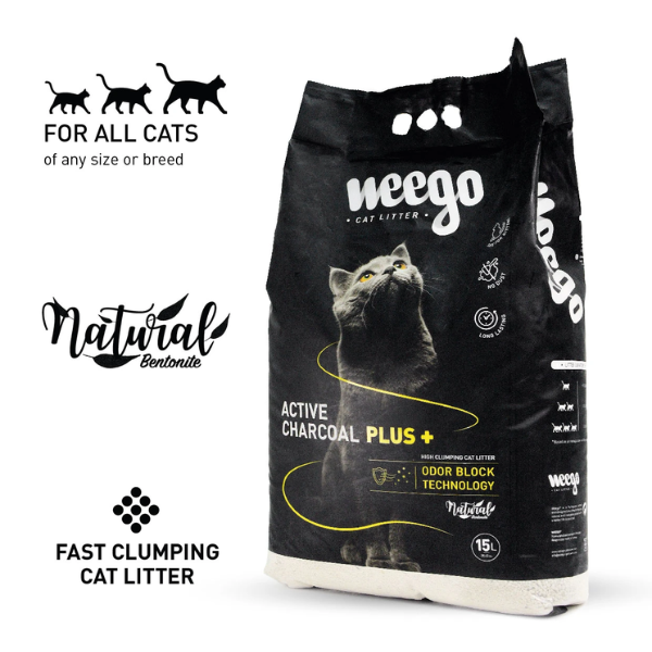 Areia Aglomerante Weego Active Charcoal Plus