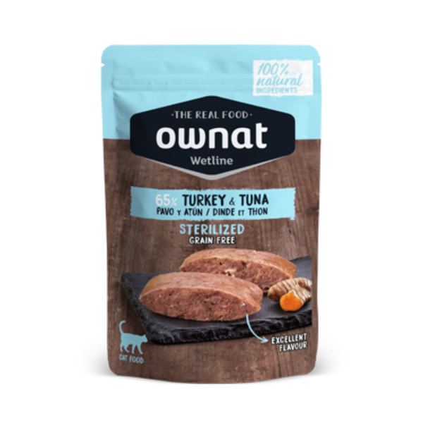 Comida Húmida Gato Esterilizado Ownat Perú e Atum