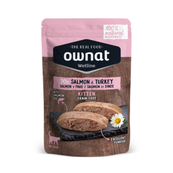 Comida Húmida Gato Ownat Salmão e Perú