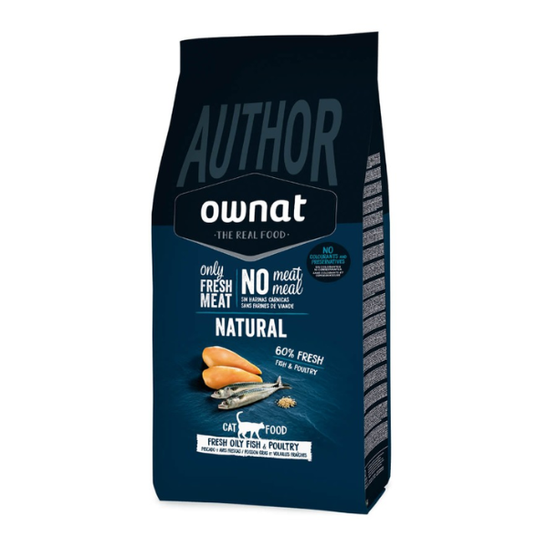 Ownat Author Ração Gato com Peixe e Aves
