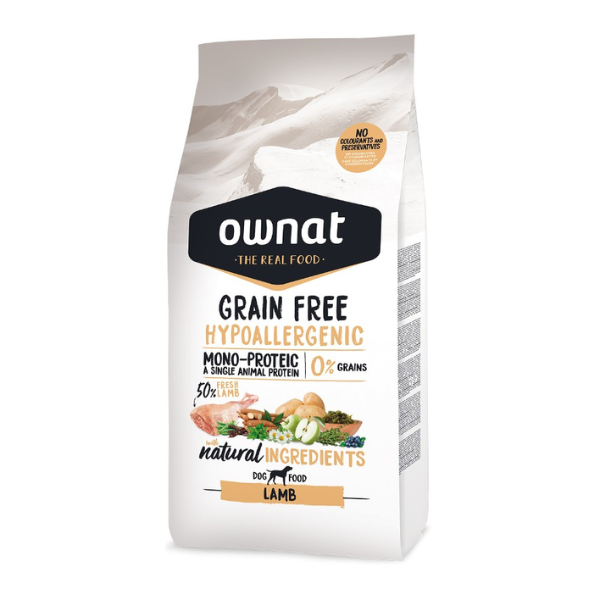 Ownat Grain Free Hipoallergenic Ração Cão com Cordeiro