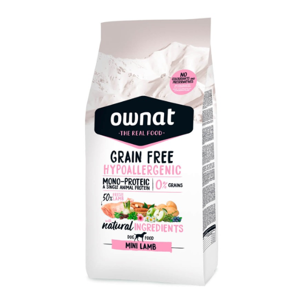 Ownat Grain Free Hipoallergenic Ração Cão Mini com Cordeiro