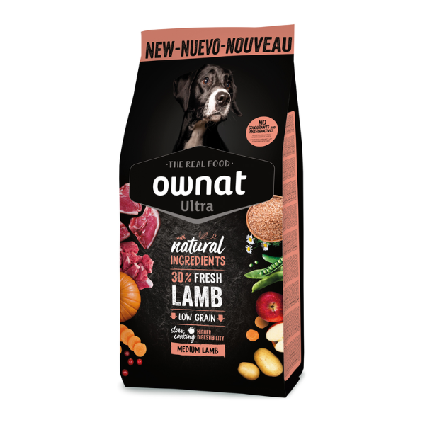 Ownat Ultra Ração Cão Médio com Cordeiro
