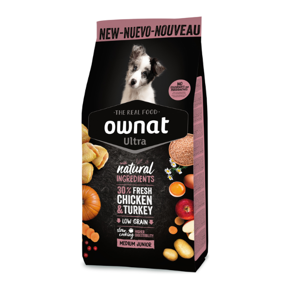 Ownat Ultra Ração Cão Médio Júnior
