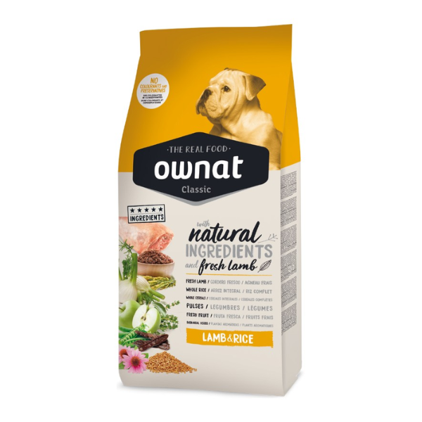 Ração Cão Ownat Classic Cordeiro e Arroz