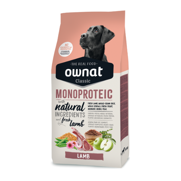 Ração Cão Ownat Classic Monoproteica com Cordeiro