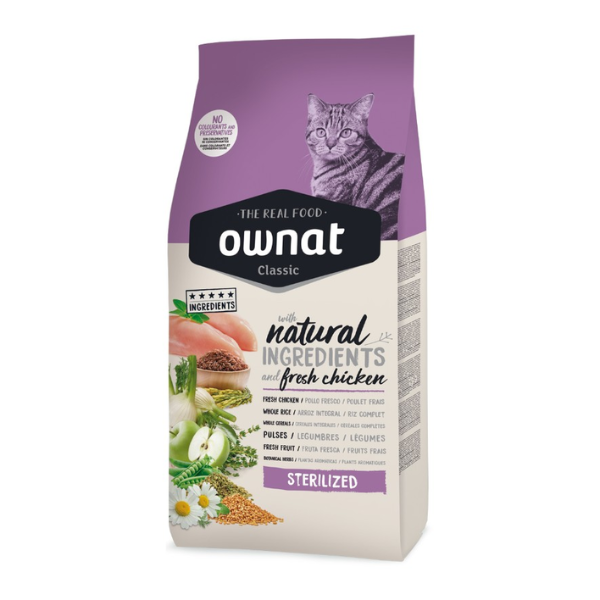 Ração Gato Ownat Classic Sterilized