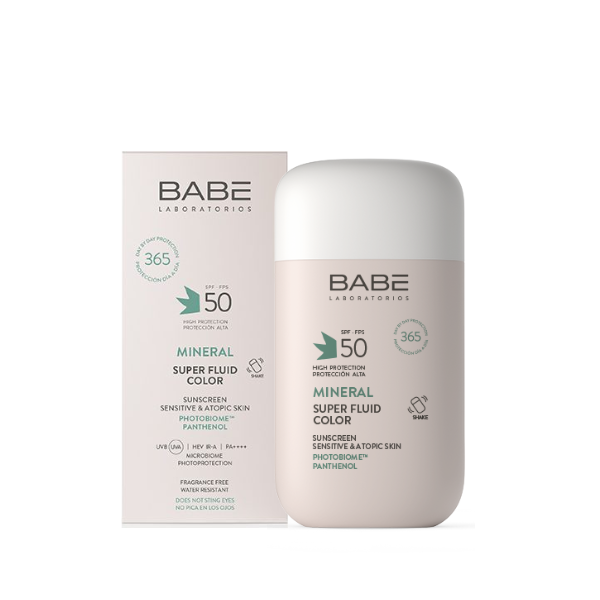 Babé Fotoprotetor Super Fluid Mineral Color SPF50 - Farmácia Rodrigues Rocha